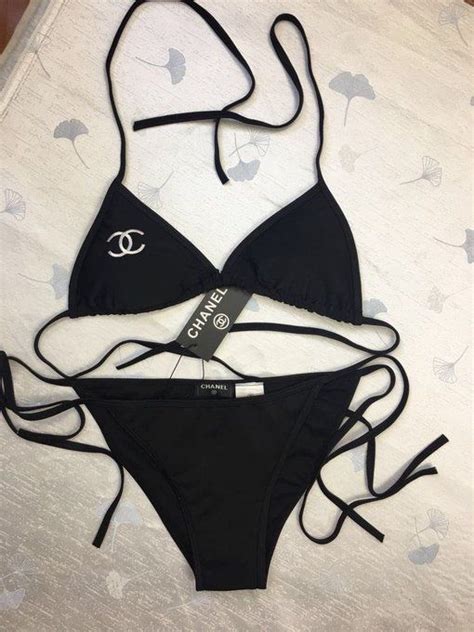 black chanel swimsuit|chanel swimsuit 2022.